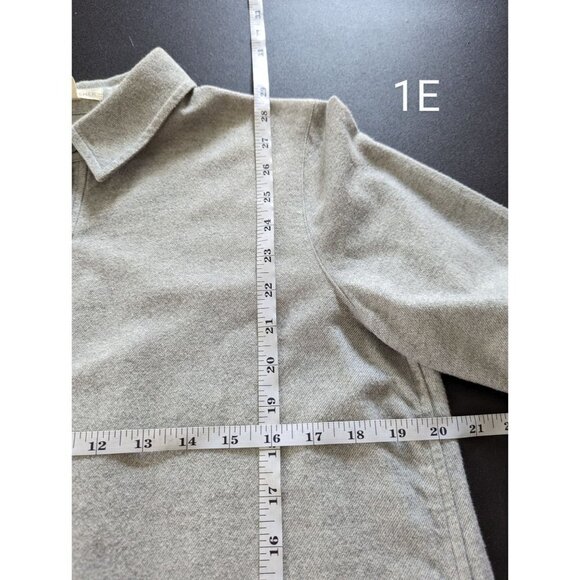 Eileen Fisher Organic Cotton Gray Lightweight Button Down Shacket Womens XS - Picture 6 of 9